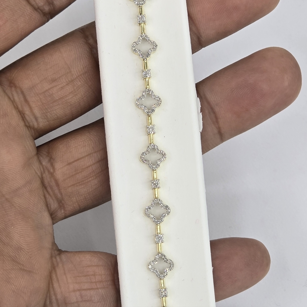 Real Diamond 10kt Gold Bracelet For Women